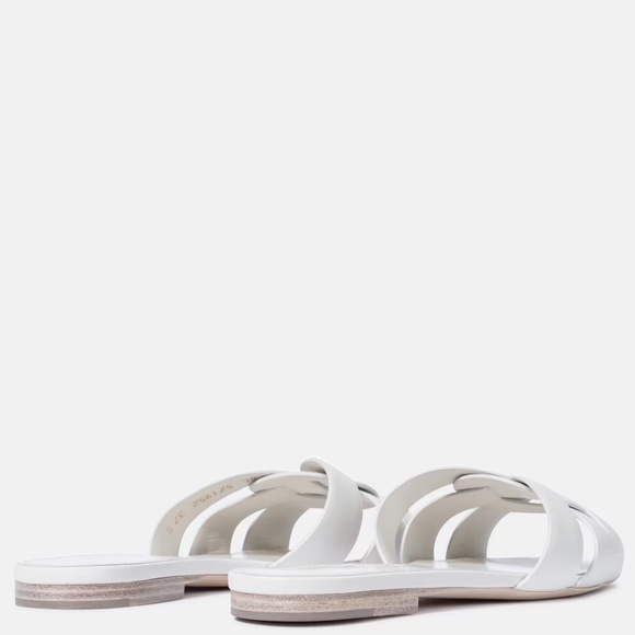 SAINT LAURENT Tribute 100% leather sandals white US 9 EU 39 - Picture 3 of 5